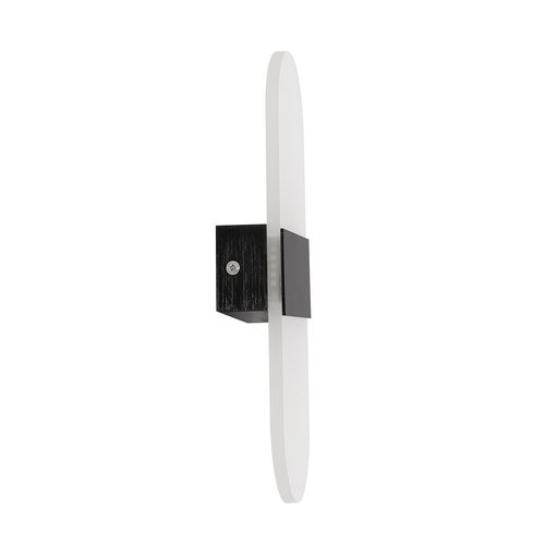 GLOBOSTAR® RARE 61337 Μοντέρνο Φωτιστικό Τοίχου - Απλίκα LED 5W 600lm 180° AC 220-240V IP20 Ρυθμιζόμενο Λευκό CCT με On/Off 2700K/4500K/6000K - Lumileds SMD Chip - Μαύρο Ματ - Μ10 x Π5 x Υ27.5cm - 3 Χρόνια Εγγύηση