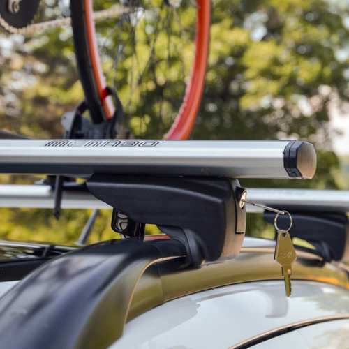 MENABO ΜΠΑΡΕΣ ΟΡΟΦΗΣ ΑΛΟΥΜΙΝΙΟΥ LINCE XL SILVER 135 cm ΣΕ ΑΣΗΜΙ ΧΡΩΜΑ ΓΙΑ Audi A6 (4G/C7) Avant 5 doors 2015>2018 ΜΕ FLUSH RAILS - 2 ΤΕΜ (8880/MB)