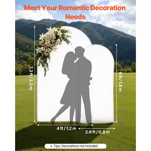 Βάση Αψίδας VEVOR, Σετ 2 τεμαχίων, 2,2 μ. και 1,8 μ., Σταθερή Δομή, Εύκολη Συναρμολόγηση, Χρυσή Μεταλλική Βάση Αψίδας με Κάλυμμα για Διακόσμηση Γάμου, Πάρτι Γενεθλίων, Γιορτών και Τελετών