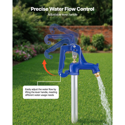 Κρουνός αυλής VEVOR με αντιπαγετική προστασία, βρύση νερού εξωτερικού χώρου 980 mm με βάθος θάψιμο 305 mm, σύνδεση σωλήνα G 3/4" και σύνδεσμος εύκαμπτου σωλήνα, κρουνός χωρίς μόλυβδο για άρδευση κήπου/αγροκτήματος