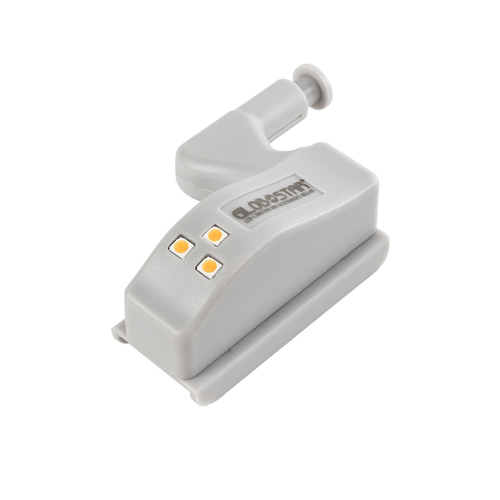 GloboStar® CLOSET 79641 Φωτιστικό Ντουλάπας LED για Μεντεσέ με Διακόπτη On/Off Κουμπωτό με Μπαταρία(Δεν συμπεριλαμβάνεται) - Θερμό Λευκό 2700K - Μ7 x Π4 x Υ2.5cm