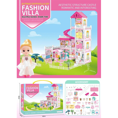 Κουκλόσπιτο με αξεσουάρ - 1237-4DIY - 922155