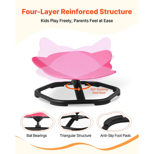 Παιδική περιστρεφόμενη καρέκλα VEVOR, χωρητικότητας 220 λίβρες, καρέκλα αισθητηριακής περιστροφής σε σχήμα ελέφαντα, παιδικό κάθισμα αισθητηριακού παιχνιδιού για αυτιστικά παιδιά με αντιολισθητική μεταλλική βάση, κάθισμα καθίσματος και περιστροφής για νήπια για συντονισμό, ισορροπία, εστίαση, κόκκινο