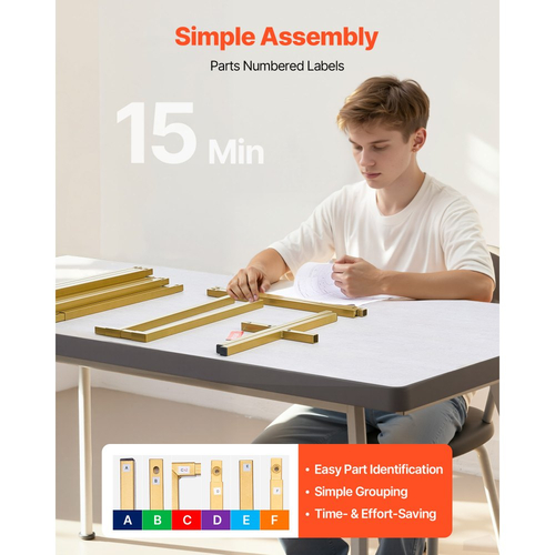 Βάση Αψίδας VEVOR, 2 x 2 μ., Σταθερή Δομή, Εύκολη Συναρμολόγηση, Τετράγωνη Χρυσή Μεταλλική Βάση Αψίδας για Γάμο, Πάρτι Γενεθλίων, Αποφοίτηση, Διακόσμηση Εορτών και Τελετών