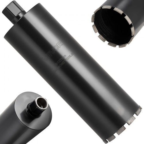 Τρυπάνι με πυρήνα VEVOR, διάμετρος 127 mm, βάθος τρυπήματος 356 mm, εσωτερικό σπείρωμα 1-1/4 in-7, τεχνολογία συγκόλλησης υψηλής ακρίβειας, τρυπάνι με πυρήνα υγρού διαμαντιού για οπλισμένο σκυρόδεμα, κόκκινα τούβλα και τοιχοποιία