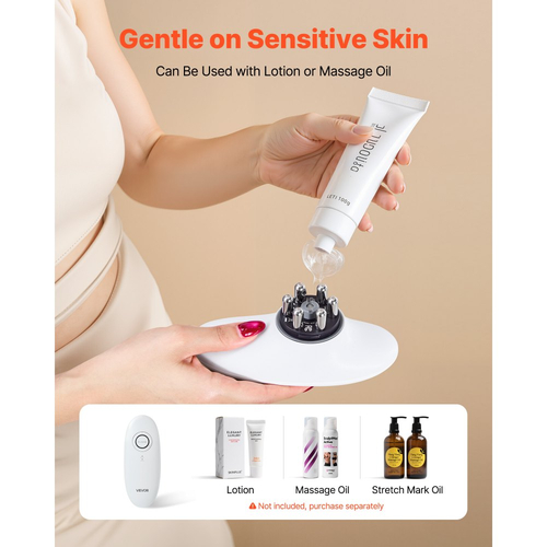 Μηχανή γλυπτικής σώματος VEVOR, ηλεκτρικό μασάζ κυτταρίτιδας 3 σε 1 με 3 ρυθμιζόμενες λειτουργίες, εργαλείο θεραπείας σύσφιξης δέρματος με ασύρματη χρήση 60 λεπτών, για πλάτη, κοιλιά, μέση, χέρια, πόδια