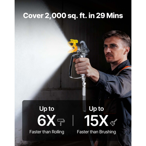 Ψεκαστήρας βαφής VEVOR με βάση, 900W, ψεκαστήρας υψηλής πίεσης χωρίς αέρα 3300PSI με καρότσι, βούρτσα καθαρισμού, λάστιχο, ράβδο επέκτασης, ακροφύσια, ηλεκτρική μηχανή βαφής ψεκασμού για εσωτερικό ή εξωτερικό χώρο σπιτιού