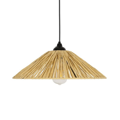 GLOBOSTAR® CHAPEAU 205-0086 Boho Κρεμαστό Φωτιστικό Οροφής με Ντουί 1 x E27 AC 220-240V IP20 - Μπεζ - M41 x Π41 x Υ17cm