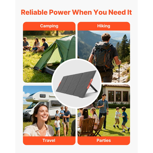 Πτυσσόμενο μονοκρυσταλλικό ηλιακό πάνελ VEVOR 300W, φορητός φορτιστής μονοκρυσταλλικού ηλιακού πάνελ υψηλής απόδοσης 23% με έξοδο MC4 και προσαρμογείς DC 10 σε 1, αδιάβροχο IP67 για σταθμούς παραγωγής ενέργειας, κάμπινγκ, πεζοπορία