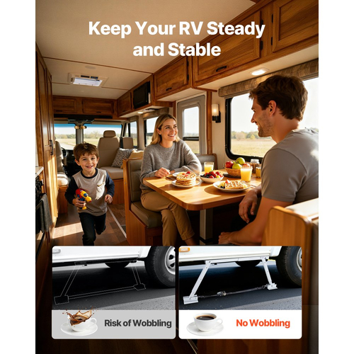 Σταθεροποιητής RV VEVOR Universal, Σταθεροποιητής προφυλακτήρα RV για ρυμουλκούμενα, τροχόσπιτα, πέμπτο τροχό, Συμπαγής πτυσσόμενος σχεδιασμός για εύκολη αποθήκευση, Ρυθμιζόμενο ύψος από 304,8 mm έως 711,2 mm, Μειώνει την ταλάντωση του RV, 1 τεμάχιο