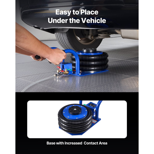 Αερόσακος VEVOR, Τριπλός Αερόσακος 3 Τόνων, Αερόσακος με Έξι Χαλύβδινους Σωλήνες, Ανύψωση Έως 450 mm, Πνευματικός Γρήγορης Ανύψωσης 1-6 s με Κοντές Λαβές & Ελαστικό Μαξιλάκι για Επισκευές Αυτοκινήτων, SUV, Pick-up Φορτηγών, Γκαράζ