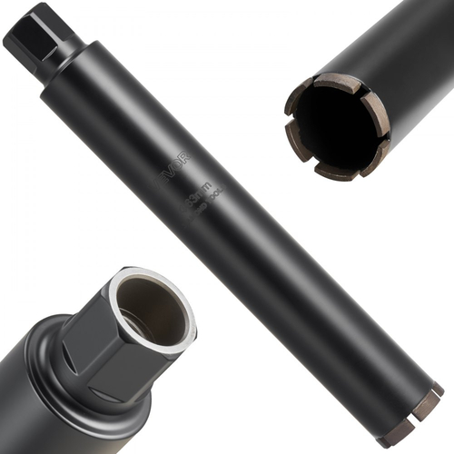 Τρυπάνι με πυρήνα VEVOR, διάμετρος 63,5 mm, βάθος τρυπήματος 356 mm, εσωτερικό σπείρωμα 1-1/4 in-7, τεχνολογία συγκόλλησης υψηλής ακρίβειας, τρυπάνι με πυρήνα υγρού διαμαντιού για οπλισμένο σκυρόδεμα, κόκκινα τούβλα και τοιχοποιία