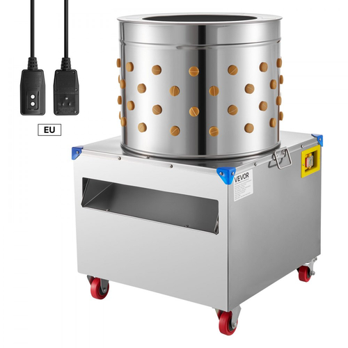 Μηχανή απολέπισης κοτόπουλων VEVOR, τύμπανο 19,7 ιντσών, 2HP & 275RPM ηλεκτρική μηχανή απολέπισης κοτόπουλων με 106 μαλακά δάχτυλα & τροχούς μεταφοράς, αφαίρεση φτερών από ανοξείδωτο ατσάλι για επεξεργασία 2-4 νεοσσών μία φορά