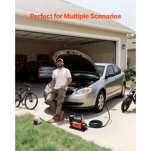 Αεροσυμπιεστής βαρέως τύπου VEVOR 12V, φορητός φουσκωτής ελαστικών με αυτόματη διακοπή λειτουργίας και ψηφιακή οθόνη LCD, αντλία αέρα εκτός δρόμου 202 L/Min 150PSI με προσαρμογείς για φορτηγά, αυτοκίνητα, SUV, 4 x 4, οχήματα RV