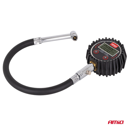 Amio - Ψηφιακό Μανόμετρο Πίεσης Ελαστικών 17 bar με Σωλήνα & Βαλβίδα Εκτόνωσης - 1τεμ. (04465/AM)