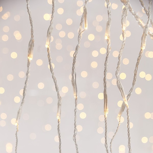 ΚΟΥΡΤΙΝΑ, 360 LED 3mm, 31V ΜΕΤΑΣΧΗΜΑΤΙΣΤΗ, ΠΡΟΓΡΑΜΜΑ SNOWFALL & ΜΝΗΜΗ, ΔΙΑΦΑΝO PVC ΚΑΛΩΔΙΟ, ΘΕΡΜΟ ΛΕΥΚΟ LED (H200 x W200cm, 20 ΣΕΙΡΕΣ x 18 LED), ΠΡΟΕΚΤΑΣΗ ΠΑΡΟΧΗΣ 3m, IP44