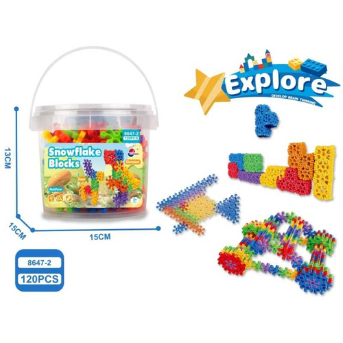 Σετ κατασκευών DIY με τουβλάκια νιφάδες - 120pcs - 8647-2 - 917512