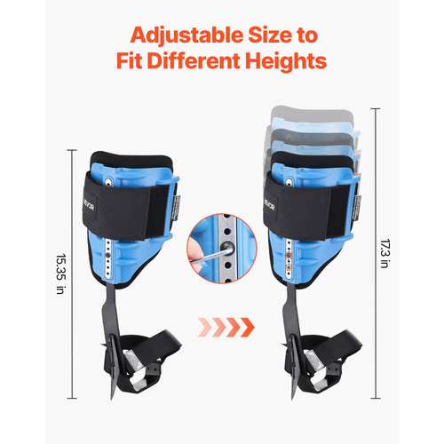 Ακίδες αναρρίχησης δέντρων VEVOR, Ρυθμιζόμενος εξοπλισμός αναρρίχησης δέντρων με ιμάντες και μαξιλάρι επένδυσης, Χωρητικότητα φορτίου 159 kg, Βαρέως τύπου χαλύβδινα ακίδες αναρρίχησης, Εξοπλισμός δενδροκόμου για μάζεμα φρούτων και κυνήγι