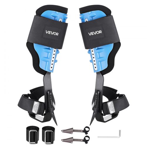 Ακίδες αναρρίχησης δέντρων VEVOR, Ρυθμιζόμενος εξοπλισμός αναρρίχησης δέντρων με ιμάντες και μαξιλάρι επένδυσης, Χωρητικότητα φορτίου 159 kg, Βαρέως τύπου χαλύβδινα ακίδες αναρρίχησης, Εξοπλισμός δενδροκόμου για μάζεμα φρούτων και κυνήγι