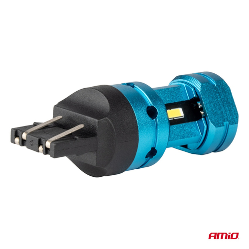 Amio - Λάμπες LED CANBUS T20 7443 W21/5W 4SMD 1860 Λευκή 6000K  – 12/24V - 2 Τεμ. (04255/AM)