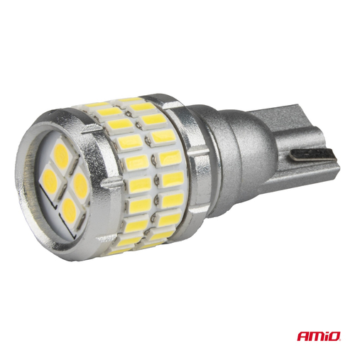 Amio - Λάμπα LED CANBUS T15 (W16W) 48SMD 3014 + 4SMD 3030 Λευκή 6000K 12V/24V για Φώτα Όπισθεν & Βοηθητικό Φωτισμό - 2τεμ. (04261/AM)