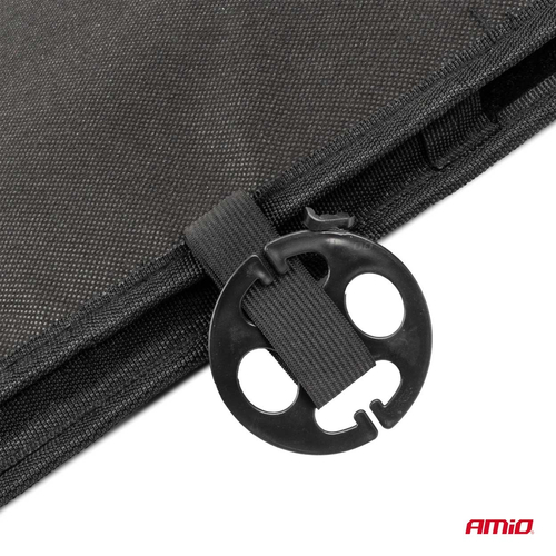 Amio - Κάλυμμα Καθίσματος Αντιιδρωτικό με Χάντρες & Στήριξη Μέσης 45×120cm Μαύρο – Universal CSM-16 - 1 Τεμ. (04429/AM)