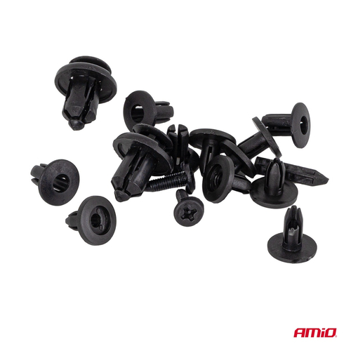 Amio - Σετ Κλιπς & Πριτσινιών Αμαξώματος με Εργαλεία Αφαίρεσης 650 τεμ. – Για Αυτοκίνητα & Μοτοσυκλέτες - 1 τεμ. (04433/AM)