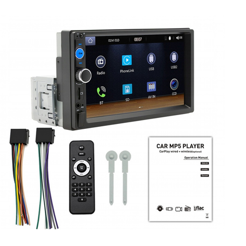 VenCore 3236-10003 - Multimedia Screen 1DIN to 2DIN 7010c - Οθόνη Multimedia 7010C Ηχοσύστημα Αυτοκινήτου 1DIN σε 2DIN Bluetooth-USB-AUX με Οθόνη Αφής 7 Ιντσες & Υποστήριξη Ενσύρματου Android Auto