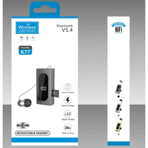 Ασύρματο ακουστικό Bluetooth - K100 - 153416 - Black