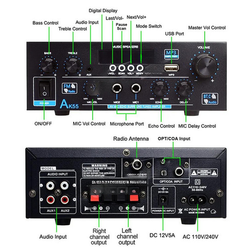 Στερεοφωνικός ραδιοενισχυτής - AK55 - 331876