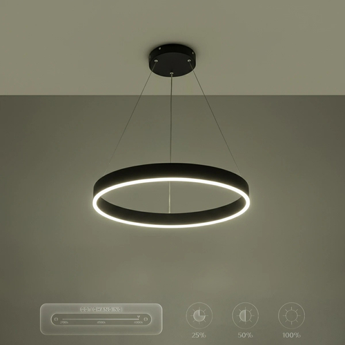 kelvo® VENOM KLV-101-0187 Κρεμαστό Φωτιστικό Οροφής LED 45W 4500lm 120° AC 220-240V IP20 Ρυθμιζόμενο Λευκό CCT με Χειριστήριο από 2700K έως 6000K Dimmable - Lumileds SMD Chip - Μαύρο Ματ - Μ60 x Π60 x Υ6.5cm - 3 Χρόνια Εγγύηση