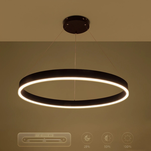 kelvo® VENOM KLV-101-0190 Κρεμαστό Φωτιστικό Οροφής LED 67W 6700lm 120° AC 220-240V IP20 Ρυθμιζόμενο Λευκό CCT με Χειριστήριο από 2700K έως 6000K Dimmable - Lumileds SMD Chip - Μαύρο Ματ - Μ80 x Π80 x Υ6.5cm - 3 Χρόνια Εγγύηση