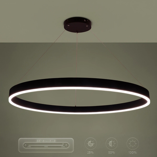 kelvo® VENOM KLV-101-0193 Κρεμαστό Φωτιστικό Οροφής LED 75W 7500lm 120° AC 220-240V IP20 Ρυθμιζόμενο Λευκό CCT με Χειριστήριο από 2700K έως 6000K Dimmable - Lumileds SMD Chip - Μαύρο Ματ - Μ100 x Π100 x Υ6.5cm - 3 Χρόνια Εγγύηση