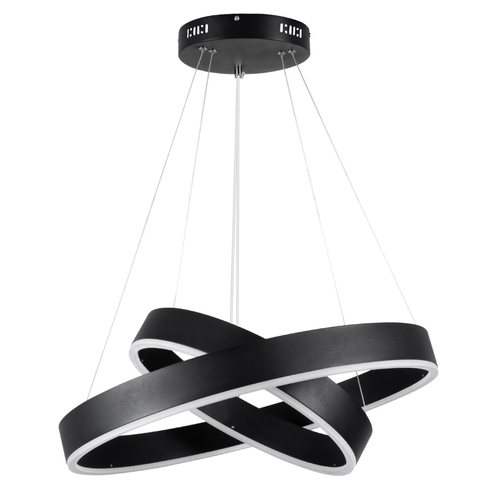 kelvo® VENOM KLV-101-0196 Κρεμαστό Φωτιστικό Οροφής LED 75W 7500lm 120° AC 220-240V IP20 Ρυθμιζόμενο Λευκό CCT με Χειριστήριο από 2700K έως 6000K Dimmable - Lumileds SMD Chip - Μαύρο Ματ - Μ60 x Π60 x Υ40cm - 3 Χρόνια Εγγύηση