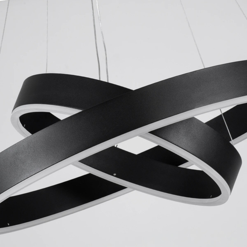 kelvo® VENOM KLV-101-0196 Κρεμαστό Φωτιστικό Οροφής LED 75W 7500lm 120° AC 220-240V IP20 Ρυθμιζόμενο Λευκό CCT με Χειριστήριο από 2700K έως 6000K Dimmable - Lumileds SMD Chip - Μαύρο Ματ - Μ60 x Π60 x Υ40cm - 3 Χρόνια Εγγύηση