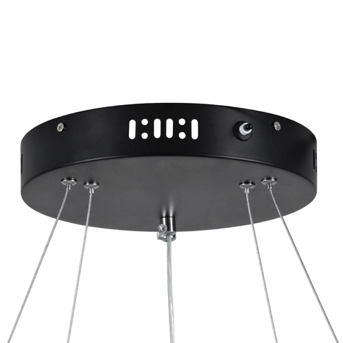 kelvo® VENOM KLV-101-0196 Κρεμαστό Φωτιστικό Οροφής LED 75W 7500lm 120° AC 220-240V IP20 Ρυθμιζόμενο Λευκό CCT με Χειριστήριο από 2700K έως 6000K Dimmable - Lumileds SMD Chip - Μαύρο Ματ - Μ60 x Π60 x Υ40cm - 3 Χρόνια Εγγύηση