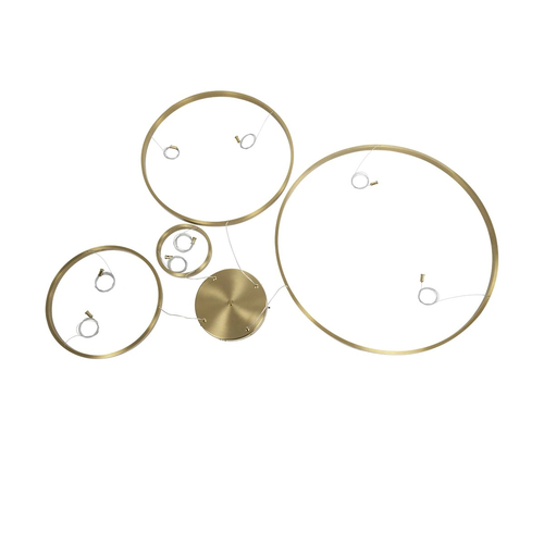 kelvo® VENOM KLV-101-0204 Κρεμαστό Φωτιστικό Οροφής LED 150W 15000lm 120° AC 220-240V IP20 Ρυθμιζόμενο Λευκό CCT με Χειριστήριο από 2700K έως 6000K Dimmable - Lumileds SMD Chip - Χρυσό Πλατίνα - Μ150 x Π90 x Υ60cm - 3 Χρόνια Εγγύηση