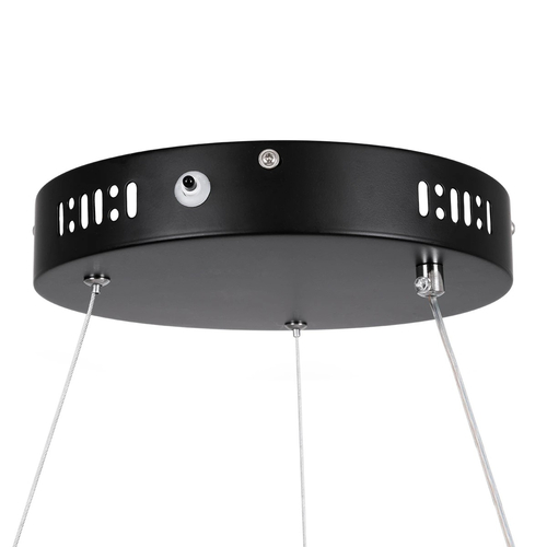 kelvo® NEMESIS KLV-101-0208 Κρεμαστό Φωτιστικό Οροφής LED 45W 4500lm 180° AC 220-240V IP20 Ρυθμιζόμενο Λευκό CCT με Χειριστήριο από 2700K έως 6000K Dimmable - Lumileds SMD Chip - Μαύρο Ματ - Μ60 x Π60 x Υ4cm - 3 Χρόνια Εγγύηση