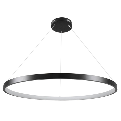 kelvo® NEMESIS KLV-101-0214 Κρεμαστό Φωτιστικό Οροφής LED 75W 7500lm 180° AC 220-240V IP20 Ρυθμιζόμενο Λευκό CCT με Χειριστήριο από 2700K έως 6000K Dimmable - Lumileds SMD Chip - Μαύρο Ματ - Μ100 x Π100 x Υ4cm - 3 Χρόνια Εγγύηση