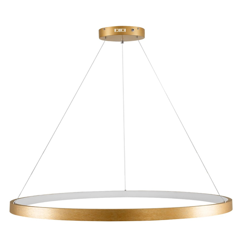 kelvo® NEMESIS KLV-101-0216 Κρεμαστό Φωτιστικό Οροφής LED 75W 7500lm 180° AC 220-240V IP20 Ρυθμιζόμενο Λευκό CCT με Χειριστήριο από 2700K έως 6000K Dimmable - Lumileds SMD Chip - Χρυσό Πλατίνα - Μ100 x Π100 x Υ4cm - 3 Χρόνια Εγγύηση