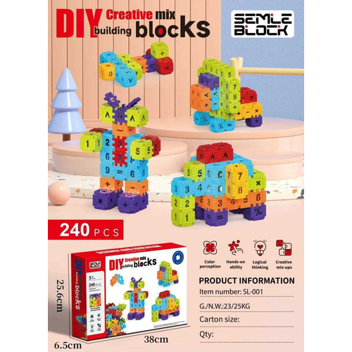 Εκπαιδευτικό παιχνίδι κατασκευών DIY με αριθμούς - 240pcs - SL-001 - 922333