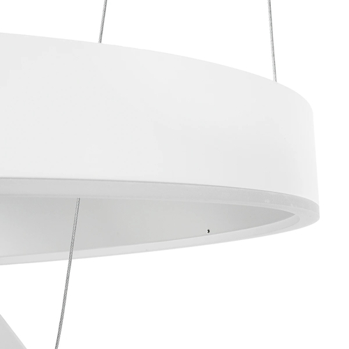 kelvo® VENOM KLV-101-0197 Κρεμαστό Φωτιστικό Οροφής LED 75W 7500lm 120° AC 220-240V IP20 Ρυθμιζόμενο Λευκό CCT με Χειριστήριο από 2700K έως 6000K Dimmable - Lumileds SMD Chip - Λευκό Ματ - Μ60 x Π60 x Υ40cm - 3 Χρόνια Εγγύηση