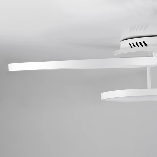 kelvo® NEMESIS KLV-101-0206 Φωτιστικό Οροφής LED 98W 9800lm 360° AC 220-240V IP20 Ρυθμιζόμενο Λευκό CCT με Χειριστήριο από 2700K έως 6000K Dimmable - Lumileds SMD Chip - Λευκό Ματ - Μ89 x Π60 x Υ19cm - 3 Χρόνια Εγγύηση