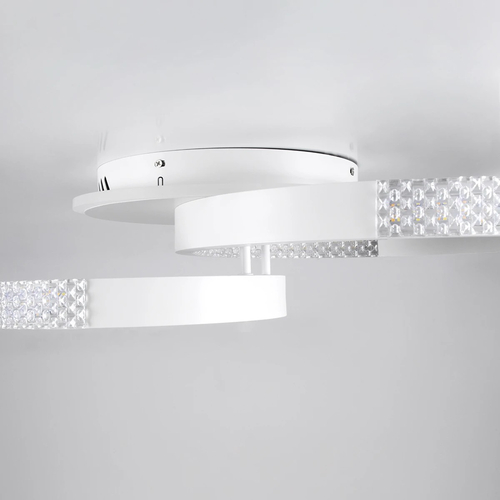 kelvo® DIAMOND KLV-101-0224 Φωτιστικό Οροφής LED 67W 6700lm 360° AC 220-240V IP20 Ρυθμιζόμενο Λευκό CCT με Χειριστήριο από 2700K έως 6000K Dimmable - Lumileds SMD Chip - Λευκό Ματ - Μ60 x Π40 x Υ14cm - 3 Χρόνια Εγγύηση