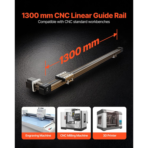 Γραμμική ράγα οδηγού VEVOR, κίνηση με ιμάντα, ενεργοποιητής σκηνής γραμμικής κίνησης CNC, με βηματικό κινητήρα Nema34, μέγεθος εργασίας διαδρομής 1300 mm, μηχανοκίνητο υψηλής ταχύτητας, για μηχανή χάραξης, φρέζα CNC, εκτυπωτή 3D