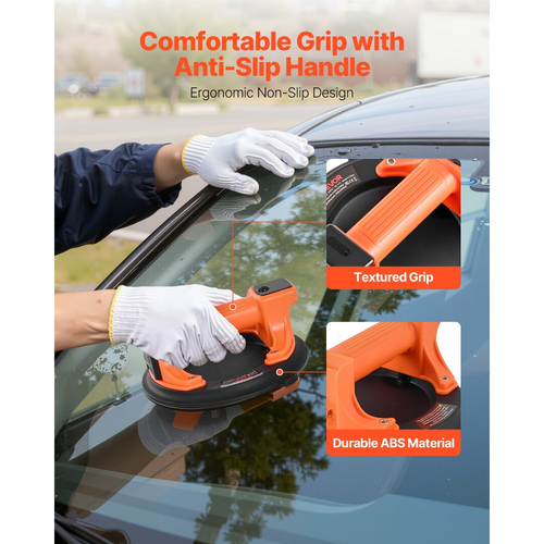 Ηλεκτρική βεντούζα VEVOR, Ανυψωτήρας υαλοπινάκων κενού 203 mm με ψηφιακή οθόνη για ισχύ αναρρόφησης και στάθμη μπαταρίας, Μέγιστη χωρητικότητα ανύψωσης 200 kg Εργαλείο βεντούζας πλακιδίων για ανύψωση πλακιδίων, γρανίτη (1 συσκευασία)