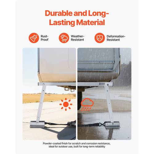 Σταθεροποιητής RV VEVOR Universal, Σταθεροποιητής προφυλακτήρα RV για ρυμουλκούμενα, τροχόσπιτα, πέμπτο τροχό, Συμπαγής πτυσσόμενος σχεδιασμός για εύκολη αποθήκευση, Ρυθμιζόμενο ύψος από 304,8 mm έως 711,2 mm, Μειώνει την ταλάντωση του RV, 2 τεμάχια