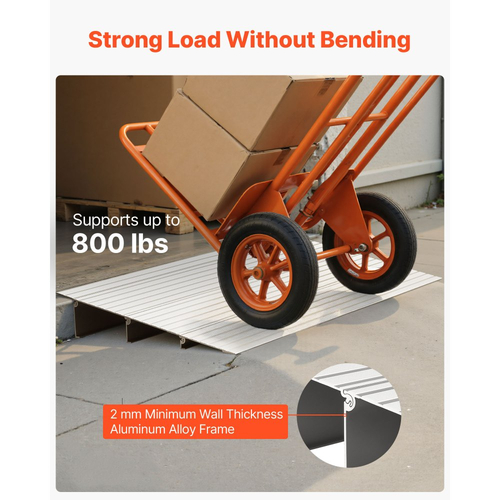 Ράμπα κατωφλίου πόρτας VEVOR, ύψος 87 mm, ράμπα κατωφλίου από κράμα αλουμινίου με ονομαστική χωρητικότητα φορτίου 363 kg, ράμπες για άτομα με αναπηρία για σκαλοπάτια σπιτιού για αναπηρικά αμαξίδια, σκούτερ, ηλεκτρικά αμαξίδια, περιπατητές, ποδήλατα, τρίκυκλα