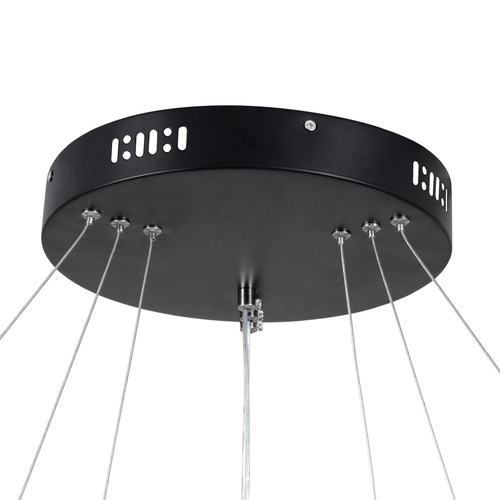 kelvo® NEMESIS KLV-101-0220-V2 Κρεμαστό Φωτιστικό Οροφής LED 120W 12000lm 180° AC 220-240V IP20 Ρυθμιζόμενο Λευκό CCT με Χειριστήριο από 2700K έως 6000K Dimmable - Lumileds SMD Chip - Μαύρο Ματ - Μ80 x Π80 x Υ80cm - 3 Χρόνια Εγγύηση