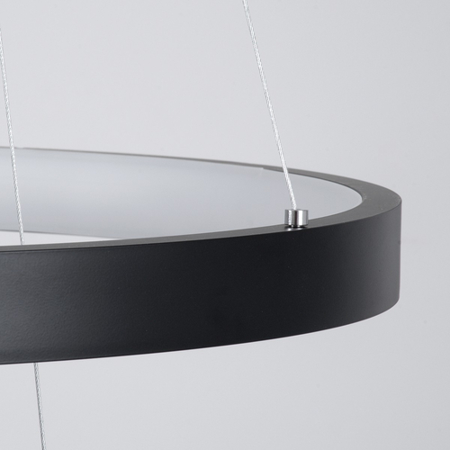 kelvo® NEMESIS KLV-101-0220-V2 Κρεμαστό Φωτιστικό Οροφής LED 120W 12000lm 180° AC 220-240V IP20 Ρυθμιζόμενο Λευκό CCT με Χειριστήριο από 2700K έως 6000K Dimmable - Lumileds SMD Chip - Μαύρο Ματ - Μ80 x Π80 x Υ80cm - 3 Χρόνια Εγγύηση